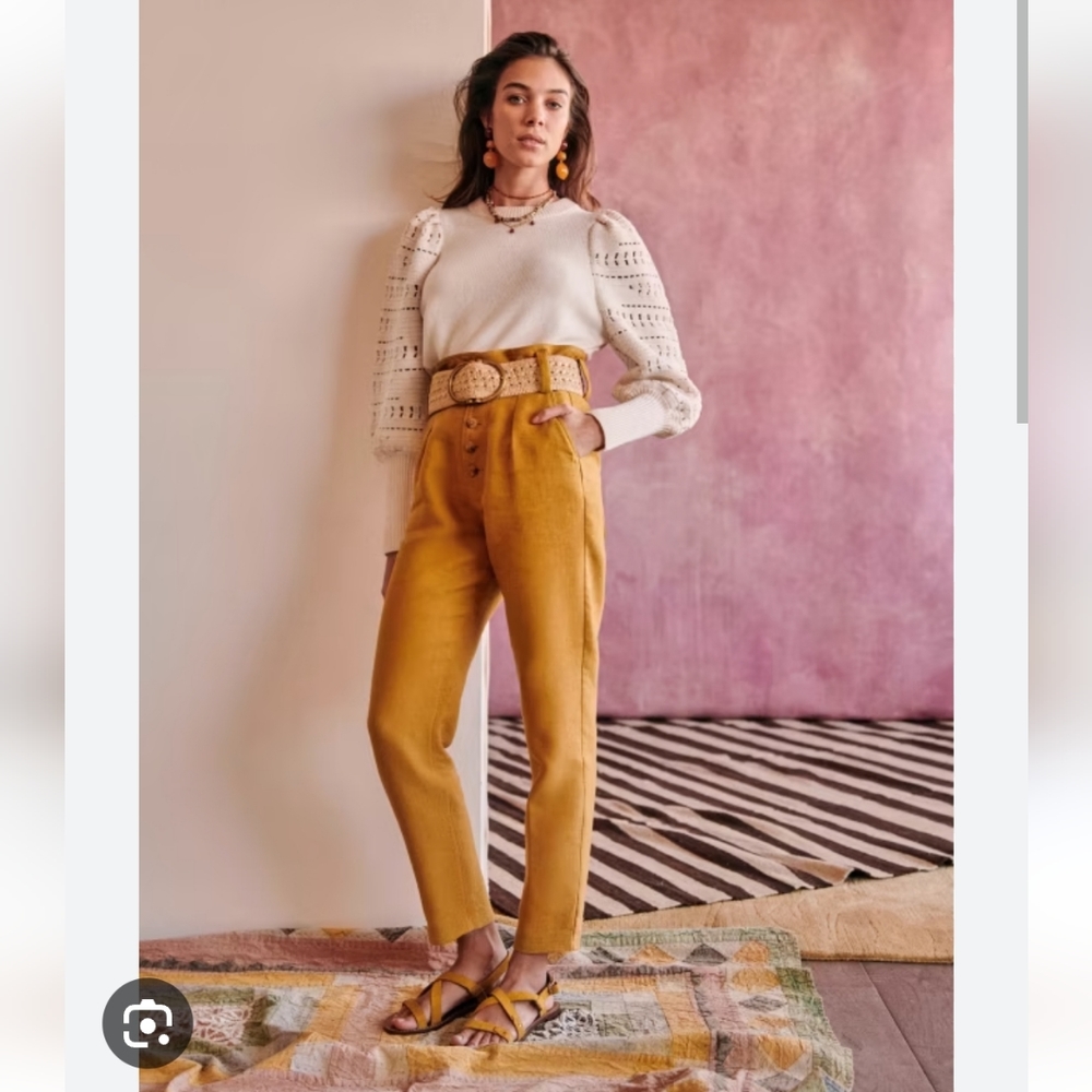 Sezane Anderson Trousers in ochre